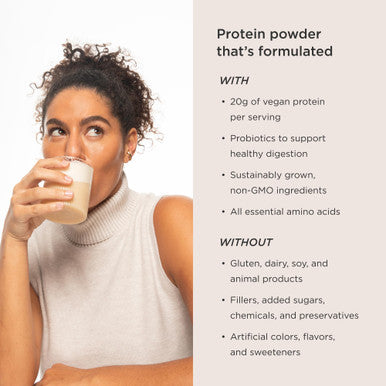 JSHealth Vegan Pea Protein Powder Vanilla Bean Flavor 300G