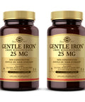 Solgar Gentle Iron (Iron Bisglycinate) 25 Mg - 180 Vegetable Capsules Pack Of 2 - Non-Constipating Gentle On Your Stomach - Non-Gmo Gluten Free - 360 Total Servings