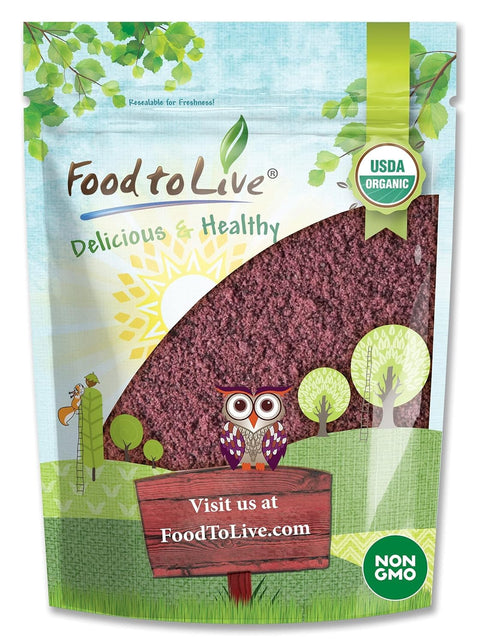 Food to Live Organic Mulberry Juice Powder, 1 Pound ÃƒÂ¢Ã¢â€šÂ¬Ã¢â‚¬Å“ Non-GMO, Made from Raw Dried Berries, Unsulfured, Vegan, Bulk, Great for Baking, Juices, Smoothies, Yogurts, Contains Maltodextrin, No Sulphites