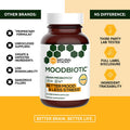 MoodBiotic Probiotics for Women & Men - Probiotic Lactobacilli Supplement w/ 6 Billion CFU for Better Mood, Stress Management, Improved Cognition & Gut Health (30ct) - w/ Cerebiome