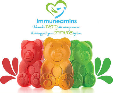 Sugar Free Vitamin C Gummies - 80mg Vitamin C per Gummy Bear - Vegan, Kosher, Halal - Health Canada Licensed - 2 months supply - by immuneamins