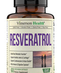 Resveratrol with Japanese Knotweed & Green Tea - Dietary Supplement - for Cardiovascular Health - Metabolism, Joints, Immune System - Gluten & GMO Free - 60 Vegan Capsules