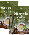 STAYVIA COFFEE Stevia Instant Coffee Packets Korean Instant Latte with SugarFree & Low Calories 30 Sticks (0.33oz) PlantBased Sweetener Enjoy Caffeine Hot & Cold at Office Home & Travel