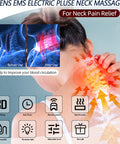 Inshuey Neck Massager For Pain Relief With Heat Portable Electric Pulse Deep Tissue Trigger Point Cervical Massager For Women Men Gifts Fsa Or Hsa Eligible