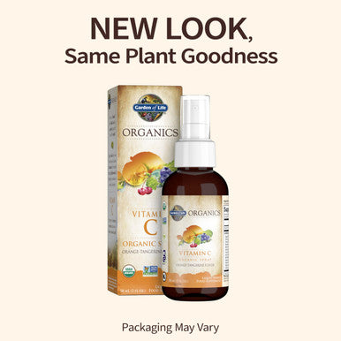 Garden of Life Organics Vitamin C Spray For Kids And Adults - Orange Tangerine Vitamin C Supplement Antioxidant For Immune Support And Skin Health 2 Fl Oz Liquid Drops