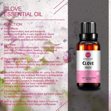 Clove Essential Oil 30ml (1oz) - 100% Pure Therapeutic Grade for Aromatherapy Diffuser, Massage, Skin Care