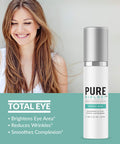 Total Under Eye Cream for Wrinkles Moisturizing Caffeine Eye Cream Anti Aging Serum and Avocado Eye Wrinkle Cream with Hyaluronic Acid Vitamin C and E Hydrating Eye Cream for Men and Women