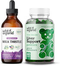 Wild & Organic Milk Thistle Tincture 4 Fl Oz Liver Support Gummies 60 Count