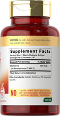 Carlyle Vitamin K2 MK7 100 mcg | 150 Softgels | Non-GMO Gluten Supplement