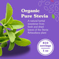 Nunaturals Organic Pure Stevia Extract | 100% Stevia No Fillers | Keto Sugar- Powdered Sweetener | Plant-Based Sugar Substitute | No Erythritol | Over 800 Servings | 1 oz