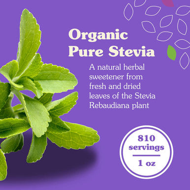 Nunaturals Organic Pure Stevia Extract | 100% Stevia No Fillers | Keto Sugar- Powdered Sweetener | Plant-Based Sugar Substitute | No Erythritol | Over 800 Servings | 1 oz