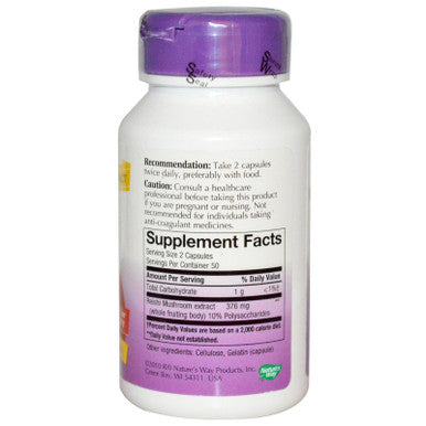 Natures Way Reishi Standardized Vegetarian Capsule, 100 ct