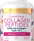 Carlyle Collagen With Vitamin C | 6000Mg | 120 Caplets | Multi Collagen Peptide Pills | Type 1 And 3 | Non-Gmo, Gluten Free, Gras