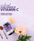 Flora Acerola Powder Daily Immune Booster with Vitamin C Gluten Free Vegan Vitamin C Antioxidant Powder 1.7oz. Glass Bottle