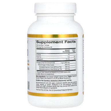 California Gold Nutrition Omega 800 1 000 Mg 90 Softgels