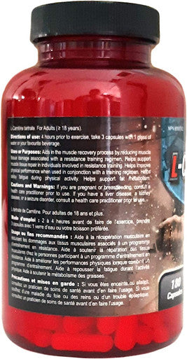 Ultra Pure L-CARNITINE Capsules, 667mg, 180 Count Supplement for Fat Burn, Muscle Recovery & Growth, Conversion of Fat into Energy. Vegan friendly.