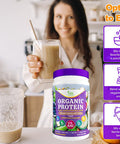 Nbl Natural NBL NATURAL Plant Based Organic Protein Powder Vegan Protein Powder for Men & Women 22G Protein Per Serving Gluten Lactose No Sugar Added Creamy Chocolate Fudge 2.2 lb 25 Servings
