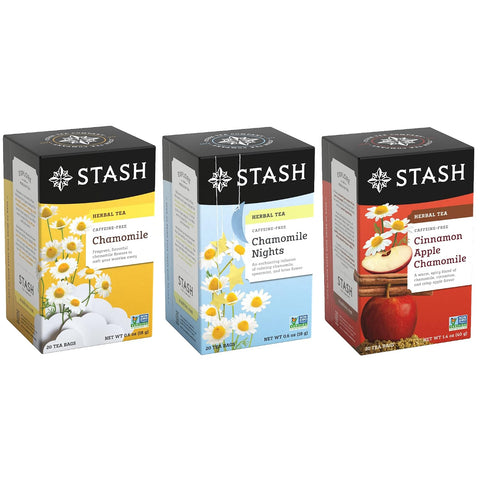 Stash Tea Relax and Unwind Tea Sampler - Assorted Specialty Tea Gift Set, Calming Herbal Teas to Support Relaxation, 7 Flavors, 35 Tea Bags
