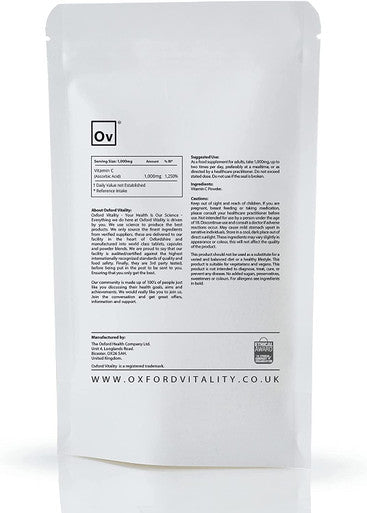 OV Oxford Vitality | Vitamin C Powder | Immune System Health Antioxidant Energy (100g)
