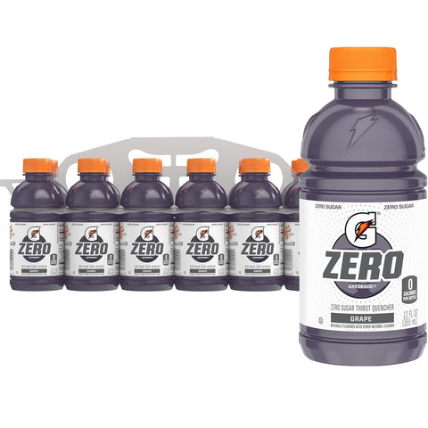 Gatorade Thirst Quencher Zero Sugar Sports Drink Orange 12oz Pack of 12 Electrolytes for Rehydration