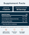 Zinc Supplement Microbeadlets For Immune & Acne Support Highly Absorbable Zinc Bisglycinate & Orotate With 2Mg Chelated Copper + Vitamin B6 Vegan, Gluten- 60 Capsules (2 Month Supply)