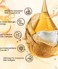 VivoNu Vitamin D3 K2 10000 IU with MK7-300 Virgin Coconut Oil Softgels, 2 in 1 Vitamins D and K Complex Vitamina D3 con K2 Supports Calcium Absorption Bone Immune and Heart Health Easy to Swallow