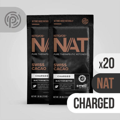Keto//OS NATÃƒâ€šÃ‚Â® Swiss Cacao Keto Supplements Ãƒâ€šÃ¢â‚¬â€œ Charged - Exogenous Ketones - BHB Salts Ketogenic Supplement for Workout Energy Boost - Fat Burner Supplements for Men and Women (20 Count)