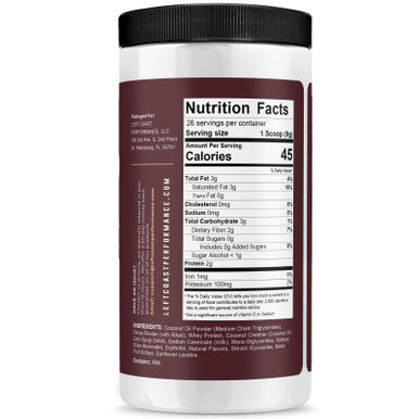 Left Coast Performance Keto Cocoa | Keto Hot Chocolate Drink Mix Powder - Sugar Free Low Carb with Protein and MCT Oil Powder