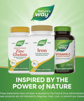 NatureS Way Iron Promotes Healthy Red Blood Cells 18 Mg From Iron Gluconate Per Serving Gluten 100 Capsules (Packaging May Vary)