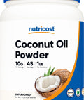 Nutricost Coconut Oil Powder 1 LB (45 Servings) - Non-GMO And Gluten-Free - Premium Quality