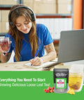 Tiesta Tea - Green Tea Starter Kit | Premium Loose Leaf Green Tea Set | Medium Caffeinated Tea | Make Hot or Iced Tea | Tea Assortment with 3 Loose Leaf Tea Samplers & 100 Disposable Tea Filters
