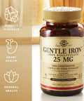 Solgar Gentle Iron (Iron Bisglycinate) 25 Mg - 180 Vegetable Capsules Pack Of 2 - Non-Constipating Gentle On Your Stomach - Non-Gmo Gluten Free - 360 Total Servings