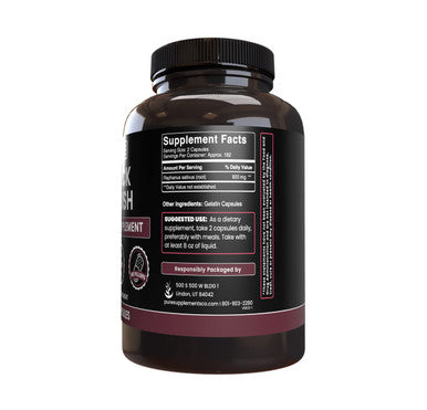 PURE ORIGINAL INGREDIENTS Black Radish (365 Capsules) No Magnesium Or Rice Fillers, Always Pure, Lab Verified