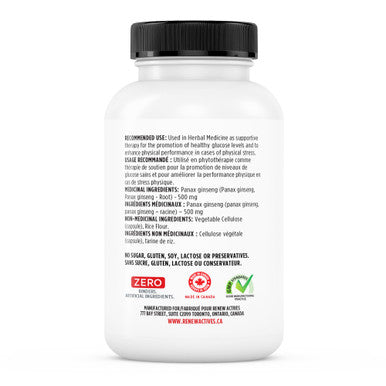 Renew Actives Panax Ginseng Supplement - Help Boost Energy, Performance & Cognitive Function, Easy Swallow Vegan Capsules, Gluten & Gmo Free, 500Mg Per Serving
