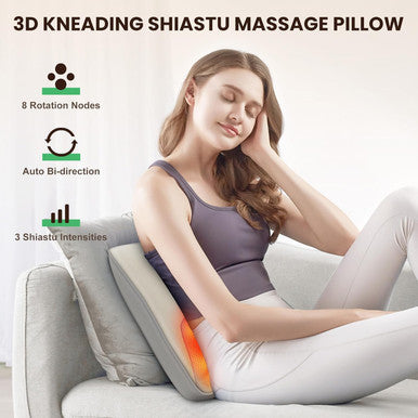 Back Massager For Pain Relief Deep Tissue, Shiatsu Back And Neck Massager With Soothing Heat, Vibration Kneading Massager Pillow For Neck Shoulder Back, Gifts For Women Mom