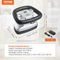 Vevor Chiropractic Massager With Heat And Adjustable Vibration Professional Orbital Handheld Therapeutic Body Massage Tool For Back Neck Shoulder Muscle Pain Relief