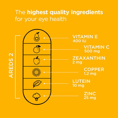 Viteyes AREDS 2 Classic Macular Health Formula Softgels Eye Health Vitamin for Vision Protection Lower Zinc Eye Vitamins Macular Vitamins BetaCarotene 180 Softgels