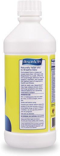 RespirActin Breathe Free - Safe & Effective Herbal Respiratory Health Supplement | 16 oz Supplements for Children & Adults