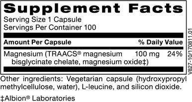 Klaire Labs Magnesium Glycinate Complex - 100 Mg Bisglycinate Chelate Blend - High Absorption - Supports Bone Density And Magnesium Levels - Gluten & Hypoallergenic (100 Capsules) (Pack Of 4)