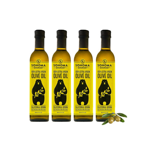 Sonoma Gourmet : Extra Virgin Olive Oil | 100% California | First Press | Small Batch| Non GMO | 17 FL OZ (Pack of 2)