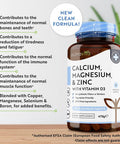 High Strength Calcium Magnesium Zinc And Vitamin D Supplement - 365 Tablets - Calcium (800Mg) Tablets With Vitamin D3 Copper Manganese Boron Selenium Complex For Bone, Skin, Muscle & Teeth - Nutravita
