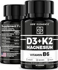 Vitamin D3 K2 with Magnesium Glycinate and Vitamin B6 Magnesium 1500mg D3 10000 IU K2 (MK7) 200mcg Vitamin B6 10mg Maximum Absorption Immunity Heart and Nerve Support Vegan NonGMO