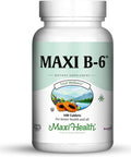 Maxi Health B-6 - Vitamin B6-100 mg Cardiovascular Health - 100 Tablets - Kosher (100 Count Pack of 2)