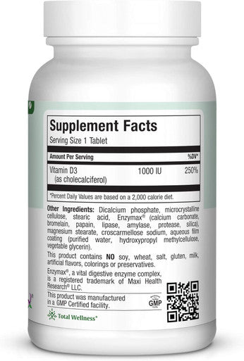Maxi Health Vitamin D3 1000 BottleTablets180 TabletsZZZ-2