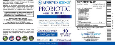Approved ScienceProbiotics with Prebiotics 10Strand Vegan Probiotic 3 Bottles