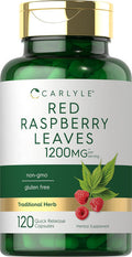 Carlyle Red Raspberry Leaf Capsules | 1200mg | 120 Count | Non-GMO and Gluten Formula | Traditional Herbal Extract