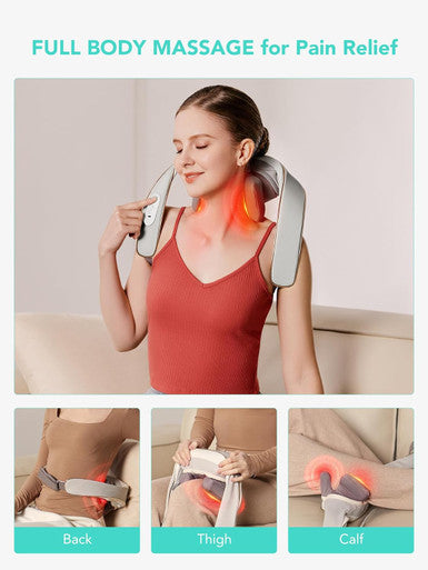 Skg Neck Massager For Pain Relief Deep Tissue, 6D Kneading Neck Massager Cordless Shiatsu Neck And Shoulder Massage With Heat Electric Massage Gifts For Men And Women