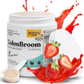 Colonbroom Psyllium Husk Powder (Strawberry) - Colon Cleanse For Bloating Relief & Gut Health - Colon Broom Fiber Powder Drink - Vegan, Gluten , Non-Gmo Fiber Powder Supplement, 60 Servings