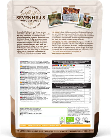 Sevenhills Wholefoods Organic Vegan Protein Powder Shake, Vanilla 1kg