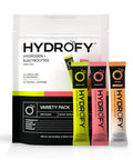 Hydrogen Water + Electrolytes Drink Mix - Variety Pack Hydration Packets With Molecular Hydrogen (H2), Sodium, Potassium, Magnesium Lemon Lime, Raspberry, Orange + Caffeine 12 Count